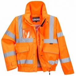 Blouson De Travail Haute Visibilité Imperméable Portwest BOMBER EXTREME Orange XL