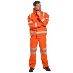 Blouson De Travail Haute Visibilité Imperméable Portwest BOMBER EXTREME Orange XL -PORTWEST Soldes 13778994 3