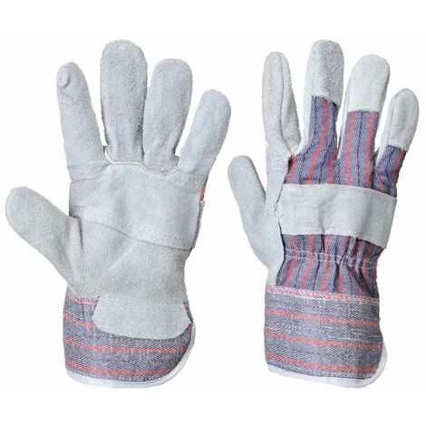 Gants De Travail Croute De Cuir Portwest DOCKER RIGGER Gris 10 - Gris 1 Gants De Travail Croute De Cuir Portwest DOCKER RIGGER Gris 10 - Gris