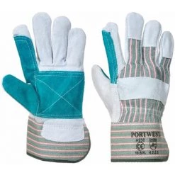 Gants De Travail Portwest DOCKER PAUME DOUBLEE Vert / Gris 10 - Vert / Gris