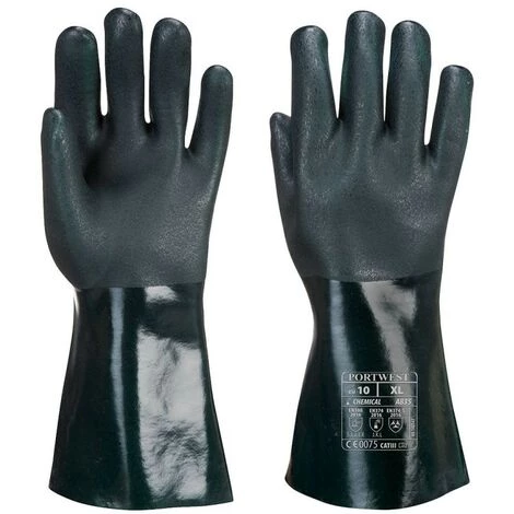 Portwest - Gant PVC 35cm Double Trempage - A835 Taille:XL - Vert 1 Portwest - Gant PVC 35cm Double Trempage - A835 Taille:XL - Vert