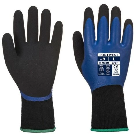 Portwest - Gant Thermo Pro Glove - AP01 Taille:2XL - Bleu / Noir 1 Portwest - Gant Thermo Pro Glove - AP01 Taille:2XL - Bleu / Noir