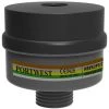 Portwest - Filtre Combiné ABEK 2 P3R (4 Unités) - P976 Taille:Unique - Noir