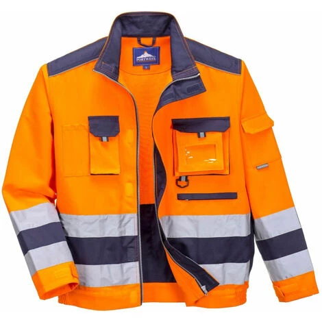 Blouson Multipoches Haute Visibilité Portwest Lille Classe 3 Orange / Marine M 1 Blouson Multipoches Haute Visibilité Portwest Lille Classe 3 Orange / Marine M