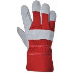 Gants De Travail En Cuir Bovin Portwest DOCKER PREMIUM Rouge 8 - Rouge -PORTWEST Soldes 16306842 3