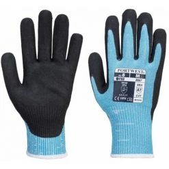 Gants Anti-coupure Portwest CLAYMORE AHR Noir / Bleu 11 - Noir / Bleu