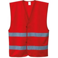 Gilet De Sécurité Iona Portwest Rouge XXL - XXXL - Rouge
