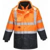 Parka Haute Visibilité 7 En 1 Portwest Trafic Contraste Orange / Marine M