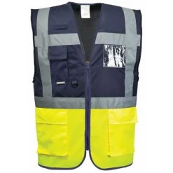 Gilet Haute Visibilité Portwest Executive Paris Bicolore Bleu Marine 3XL
