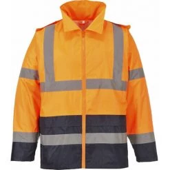 Veste De Pluie Haute Visibilité Portwest Bicolore Orange / Marine XXL