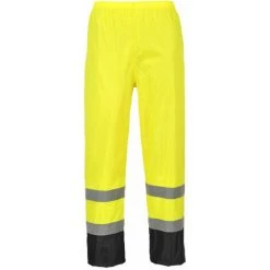 Pantalon De Pluie Haute Visibilité Portwest Bicolore Jaune / Noir S