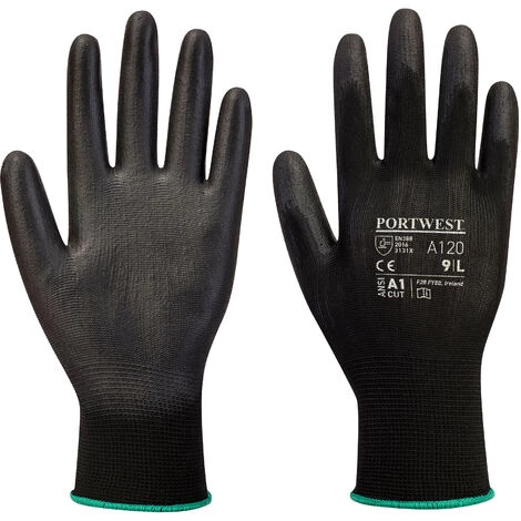 PORTWEST Paire De Gants Enduit Noir Manutention Générale Noir XS - Noir 1 PORTWEST Paire De Gants Enduit Noir Manutention Générale Noir XS - Noir
