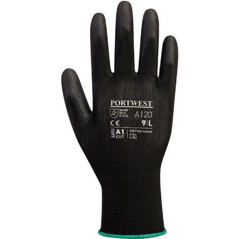 PORTWEST Paire De Gants Enduit Noir Manutention Générale Noir XS - Noir 2 PORTWEST Paire De Gants Enduit Noir Manutention Générale Noir XS - Noir – Image 2