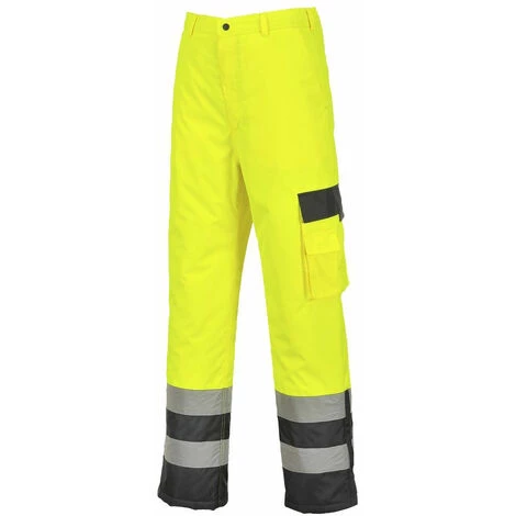 Pantalon Haute Visibilité Multipoche Portwest Doublé Contraste Jaune / Marine S 1 Pantalon Haute Visibilité Multipoche Portwest Doublé Contraste Jaune / Marine S