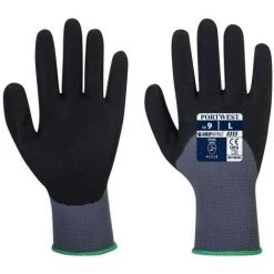Portwest - Gant DermiFlex Ultra Plus - A353 Taille:2XL - Gris / Noir