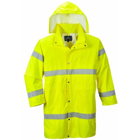 Manteau De Pluie Haute Visibilité Portwest Jaune 3XL 1 Manteau De Pluie Haute Visibilité Portwest Jaune 3XL