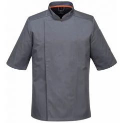 Veste Cuisine Manches Courtes Maille Respirable Portwest Gris S