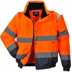 Blouson 2 En 1 Haute Visibilité Portwest Orange / Marine XL
