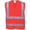 Gilet Haute Visibilité Portwest Baudrier Double Ceinture Rouge XXL - XXXL - Rouge