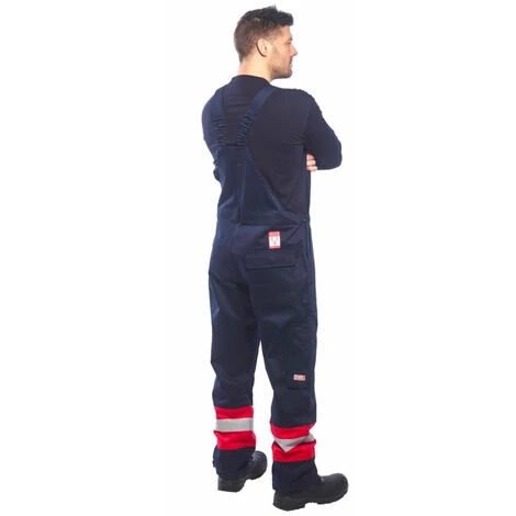 Cotte à Bretelles Ignifugée Bicolore Antistatique Portwest Bizflame Marine XXL - Marine 2 Cotte à Bretelles Ignifugée Bicolore Antistatique Portwest Bizflame Marine XXL - Marine – Image 2