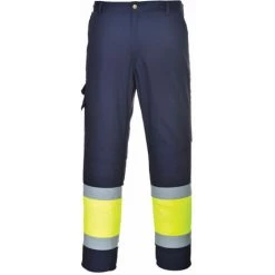 Pantalon Haute Visibilité Portwest Combat Bicolore Jaune / Marine M