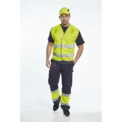 Pantalon Haute Visibilité Portwest Combat Bicolore Jaune / Marine M -PORTWEST Soldes 3900573 3