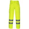 Pantalon Haute Visibilité Portwest Action Poches Genouillères Jaune S