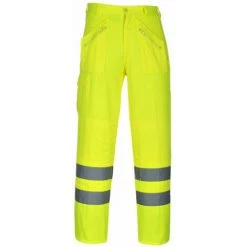 Pantalon Haute Visibilité Portwest Action Poches Genouillères Jaune S