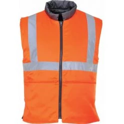 Gilet Sans Manches Haute Visibilité Froid Portwest Réversible Orange XXL