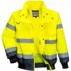 Blouson Haute Visibilité 3 En 1 Portwest Manches Amovibles Bicolore Jaune / Marine XS