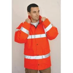 Parka Imperméable Haute Visibilité Respirante Portwest Orange S -PORTWEST Soldes 4181163 3