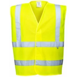 Gilet Haute Visibilité Résistant à La Flamme Portwest Bizflame 100% Polyester Jaune 4XL - 5XXL