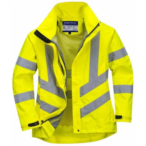 Parka Femme Haute Visibilité Respirante Portwest 300D Jaune XL 3 Parka Femme Haute Visibilité Respirante Portwest 300D Jaune XL – Image 3