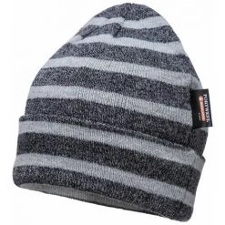 Bonnet Tricoté à Rayures Portwest Insulatex Gris Unique - Gris