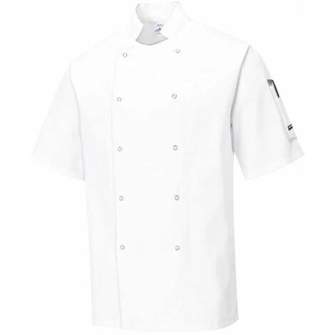 Veste De Cuisine Portwest Cumbria Manches Courtes Blanc 4XL 1 Veste De Cuisine Portwest Cumbria Manches Courtes Blanc 4XL