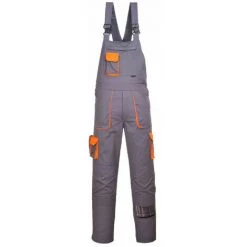 Cotte à Bretelles Portwest TEXO CONTRAST Gris Poches Oranges S