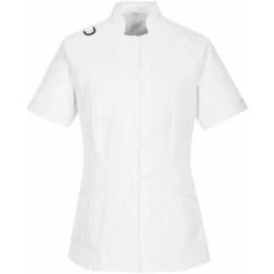Tunique Médicale Stretch Multipoche Fermeture Pression Femme Portwest Blanc L - Blanc