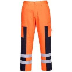Pantalon ''balistique'' Haute-Visibilité Couleur : Orange/Marine Taille M - PORTWEST