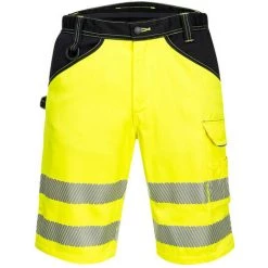 Bermuda PW3 Hi-Vis Couleur : Jaune/Noir Taille 40 - PORTWEST