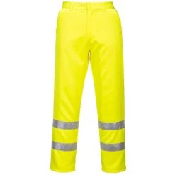 Pantalon Hi-Vis Poly-coton Couleur : Jaune Taille L - PORTWEST