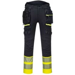 Pantalon Holster DX4 Hi-Vis Classe 1 Couleur : Jaune/Noir Taille 38 - PORTWEST