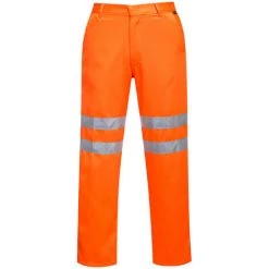 Pantalon Hi-Vis Poly-coton RIS Couleur : Orange Taille XXL - PORTWEST