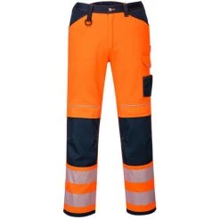Pantalon PW3 Hi-Vis Work Couleur : Orange/Marine Sh Taille 36 - PORTWEST