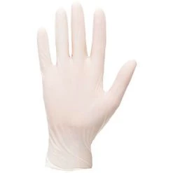 Gants à Usage Unique Latex Non Poudrés Couleur : Blanc Taille M - PORTWEST
