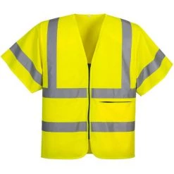 Gilet Zippé à Demi-manches Couleur : Jaune Taille M - PORTWEST