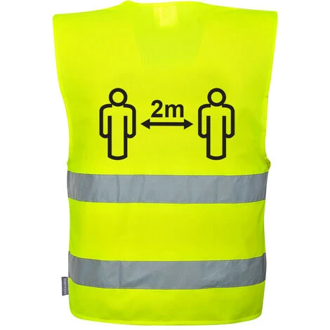 Gilet De Distanciation Sociale 2m Couleur : Jaune Taille XX/3X - PORTWEST 1 Gilet De Distanciation Sociale 2m Couleur : Jaune Taille XX/3X - PORTWEST