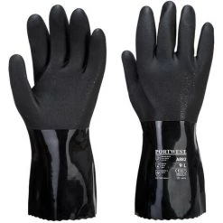 Gant Chimie PVC ESD Couleur : Noir Taille M - PORTWEST