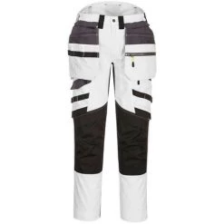 Pantalon DX4 Poches Flottantes Démontables Couleur : Blanc/Gris Taille 38 - PORTWEST