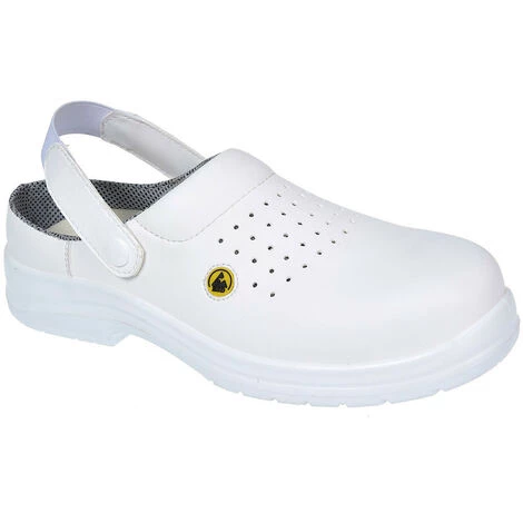 Sabot De Sécurité Ventilé Composite ESD SB AE Couleur : Blanc Taille 48 - PORTWEST 1 Sabot De Sécurité Ventilé Composite ESD SB AE Couleur : Blanc Taille 48 - PORTWEST