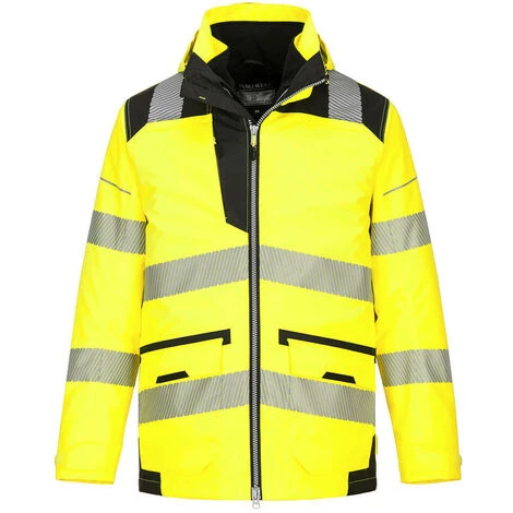 Parka PW3 Hi-Vis 5-en-1 Couleur : Jaune/Noir Taille L - PORTWEST 1 Parka PW3 Hi-Vis 5-en-1 Couleur : Jaune/Noir Taille L - PORTWEST